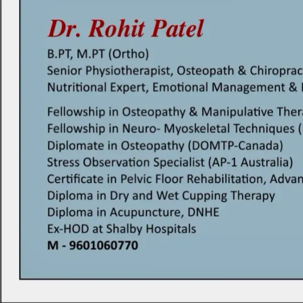 Dr Rohit Patel