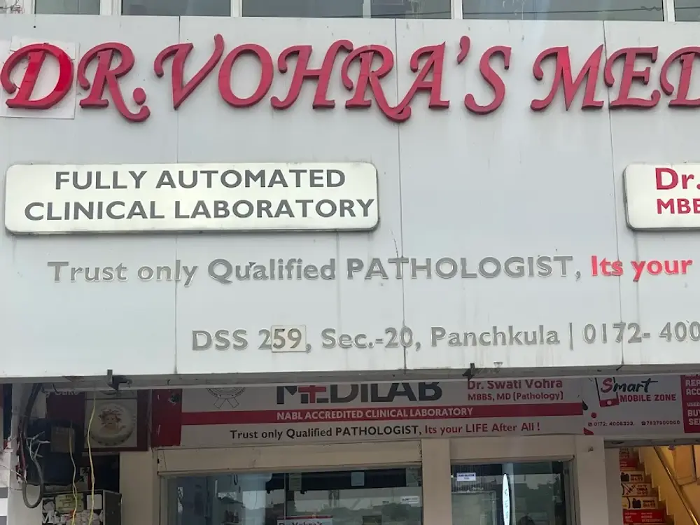 Dr. Vohra's Medilab/NABL Accredited Lab/Best Pathology Lab, Sector 20, Panchkula